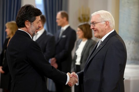Scarlet badis Galassi San Marino is received by Frank-Walter Steinmeier (President of the Federal