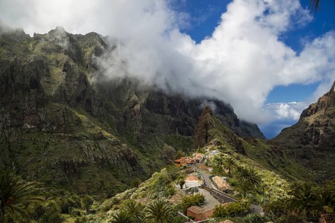 Masca mountain village, Masca Gorge, Barranco de Masca, Teno Mountains, Tenerife, Canary Islands,