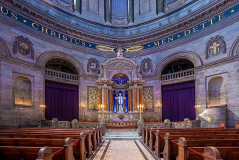 Frederiks Church in the historic center of Copenhagen, Denmark, Europe