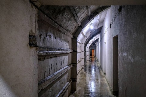 City of Gjirokastra, Gjirokastra, Albania, The Cold War Tunnel, underground command bunker of the