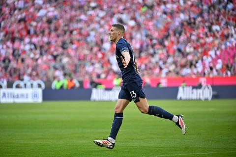 Goal celebration Jakov Medic VfL Bochum BOC (13) Allianz Arena, Munich, Bavaria, Germany, Europe