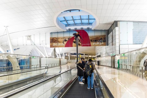 Abu Dhabi Airport, Zayed International Airport with passengers. The new Terminal A has a capacity