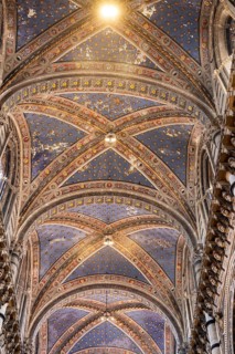 Cross vaults with frescoes, Siena Cathedral, Cathedral of Santa Maria Assunta, Siena, Tuscany,
