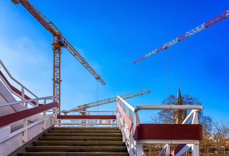 Construction site Neue Nationalgalerie, Museum of the 20th century, Potsdamer Straße, Berlin,