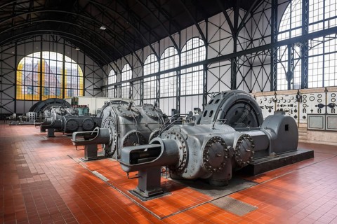 Dortmund, North Rhine-Westphalia, Germany - Machine hall. LWL Zollern Colliery Industrial Museum.