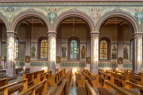 Interior of the Church of St Peter and Paul in Lahr/Black Forest, Baden-Württemberg, Germany,