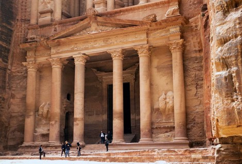 The Treasury building at the archaeological site of Petra, Jordan, 1998, Asia