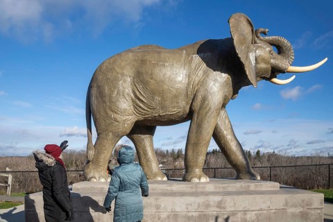 St. Thomas, Ontario, Canada - The Jumbo the Elephant Monument. Jumbo was a famous circus elephant