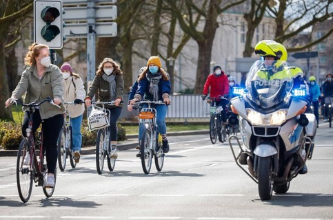 Essen, North Rhine-Westphalia, Germany - Fridays for Future, climate activists demonstrate in times
