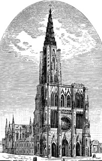 The Cathedral of Our Lady of Strasbourg or Strasbourg Cathedral, Cathédrale de Strasbourg, Alsace,