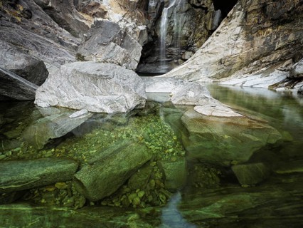 Cascata del Salto waterfall, Maggia, Maggia Valley, Canton Ticino, Switzerland, Europe