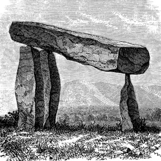 Dolmen at Castlewellan, United Kingdom, capstone, archaeology, history of prehistoric mankind,