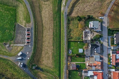 10.11.2021, Datteln, North Rhine-Westphalia, Germany - Flood protection during heavy rainfall by