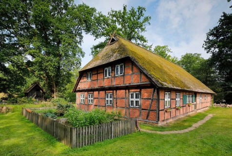 Old traditional farmhouse near Wilsede, Lower Saxony, Germany, Europe