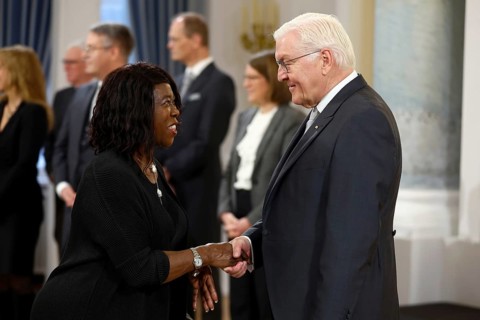 Youngor Sevelee Telewoda Liberia is received by Frank-Walter Steinmeier (President of the Federal