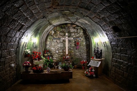Chapel in Fort de Douaumont, French fortress from the First World War, Verdun battlefield, Verdun,