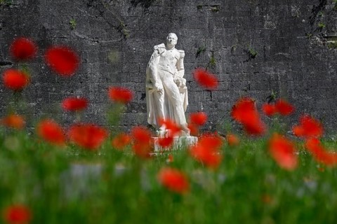 Statue of La Ronciere in front of the citadel of Verdun, Grand Est region, France, Europe