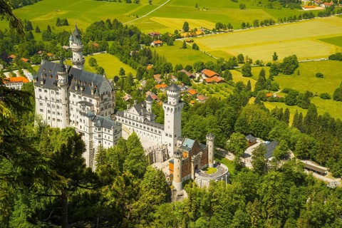 Neuschwanstein Castle, Schwangau, Ostallgaeu, Allgaeu, Swabia, Bavaria, Germany, Europe