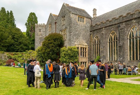 Graduation event, Schumacher College, Dartington Hall estate, Totnes, Devon, England, UK