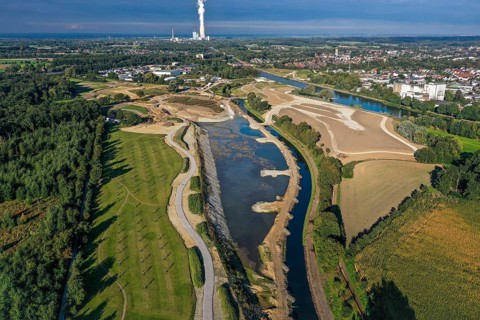 Recklinghausen, Castrop-Rauxel, North Rhine-Westphalia, Germany - EMSCHERLAND construction project,