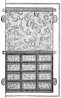 Aaron's breastplate, jewellery of Jewish high priests, gold and precious stones, floral