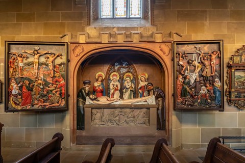 Altar Entombment of Christ in the Protestant parish church of St Michael, Schwäbisch Hall,