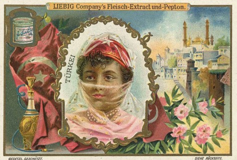 Series Children from foreign countries, Turkey, Liebig picture, digitally restored reproduction of