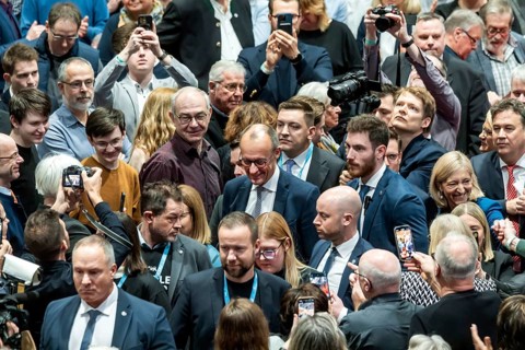 New Year's reception of the CDU with chancellor candidate Friedrich Merz in Künzelsau. The Federal