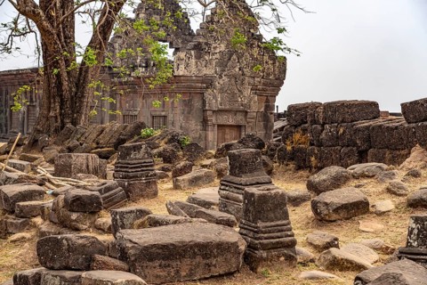 The sanctuary of the mountain temple Wat Phu, Champasak province, Laos, Asia