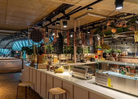 Interior photograph, retail and commercial space in Bikini Haus, Budaperster Strasse, Berlin,