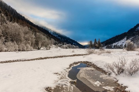Rissbach creek in the Eng valley, Karwendel mountains, Austria, Europe