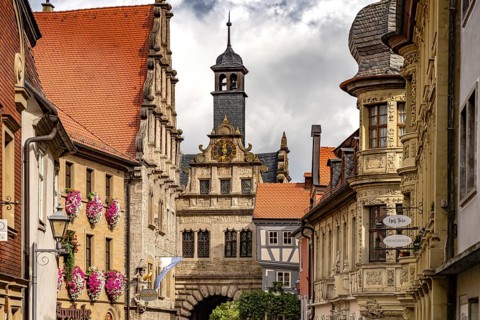 The Main Gate in Marktbreit, Lower Franconia, Bavaria, Germany, Europe