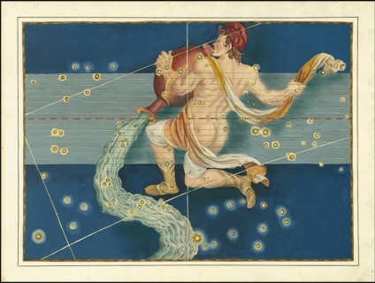 Astronomy. The celestial atlas, the Uranometria, Ptolemaic constellations, by Johann Bayer (1572 -