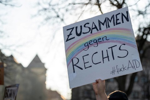 Pictures taken during the demonstration Haltung zeigen! against Nazi deportation plans of the AfD