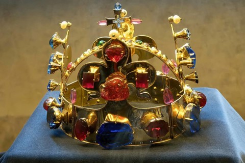 Prague Castle, Saint Wenceslas crown, Prague, Czech Republic, Europe