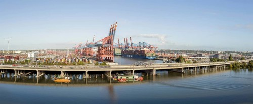 Container Terminal Eurogate and Burchardkai, Hamburg, Germany, Europe