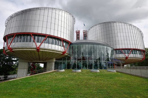 Building of the European Court of Human Rights, Strasbourg, Département Bas-Rhin, Alsace, France,