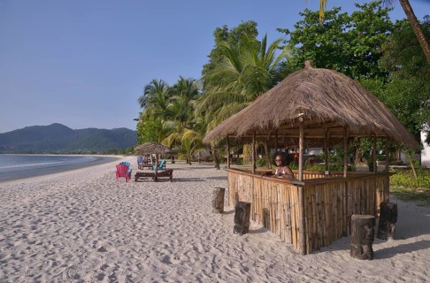 Beach bar, Tokeh Beach Resort, Tokeh Beach, Tokeh, Western Area region, Sierra Leone, Africa