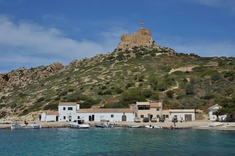 Harbour and Castle of Cabrera, Parque Nacional de Cabrera, Cabrera National Park, Cabrera