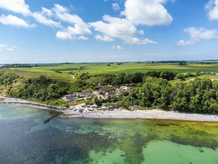 Aerial view of the fishing village Vitt at Cape Arkona, Putgarten, Island of Rügen,