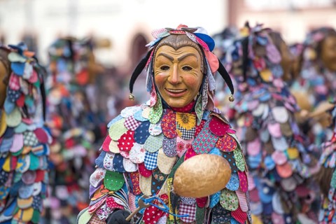 Spättlehansel in the carnival procession, Big Fasendumzug, Alemannic Fasnacht, Gengenbach,