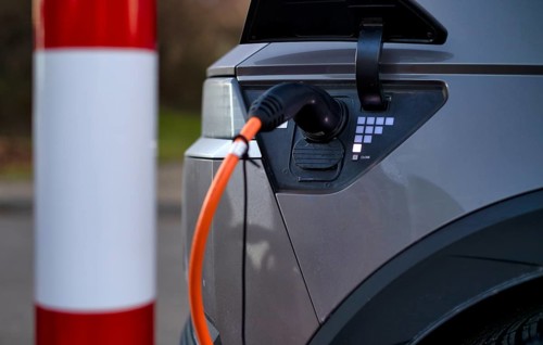 E-vehicle Hyundai IONIQ 5 at charging station for electric cars, charging station, e-mobility,