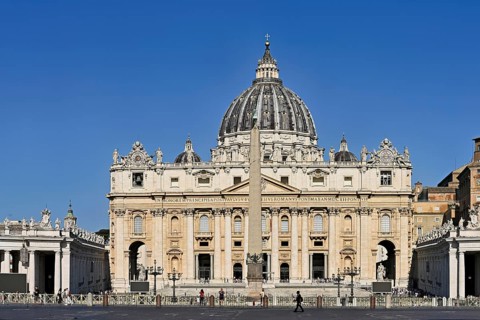Cathedral, St Peter, St Peter's Basilica, Vatican palaces, St Peter's Square, Vatican, Rome, Lazio,