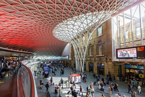 Ticket hall of King's Cross Station in London, Great Britain