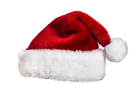 Santa Claus hat isolated on white background