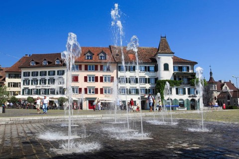 Old town, Sankt, lake promenade, Rapperswil, St. Gallen, Switzerland, Europe