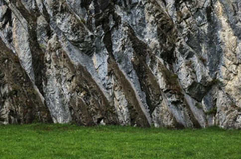 Geological rock formation, Jura, near Brienz, Canton Bern, Bernese Oberland, Switzerland, Europe