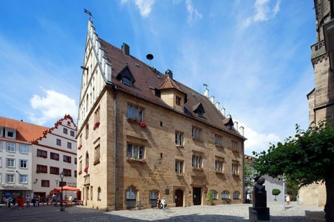 Town house, Gothic style, built in 1532 by master builder Sixtus Kornburger, Ansbach, Middle