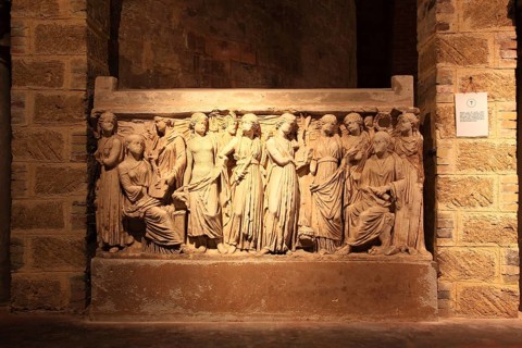 City of Palermo, the Cathedral Maria Santissima Assunta, sarcophagus in the crypt, royal urn from