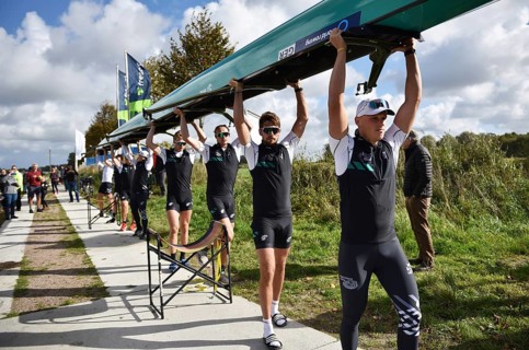 Rowing Eight, Rowing 8, German National Team at the Canal Cup on the Kiel Canal. Rowing competition